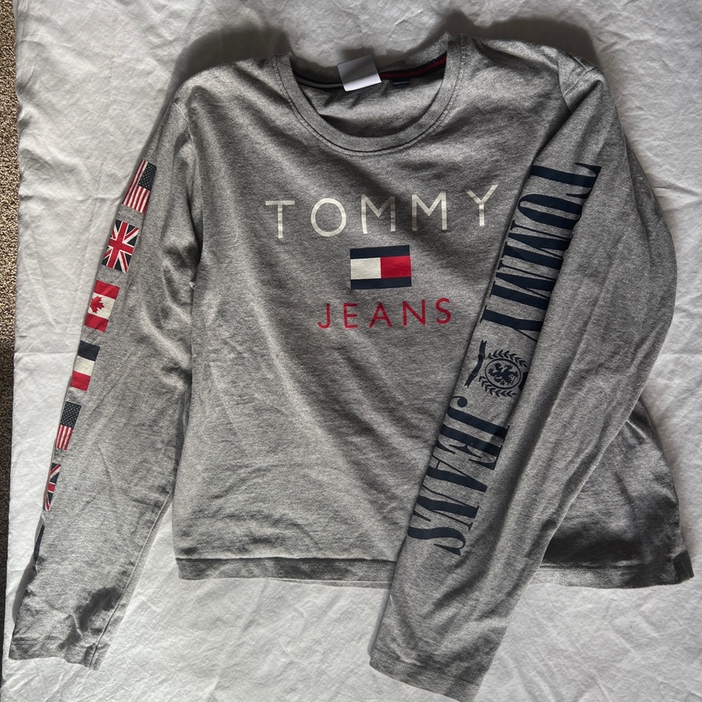 Gray Tommy Hilfiger Graphic Long Sleeve
